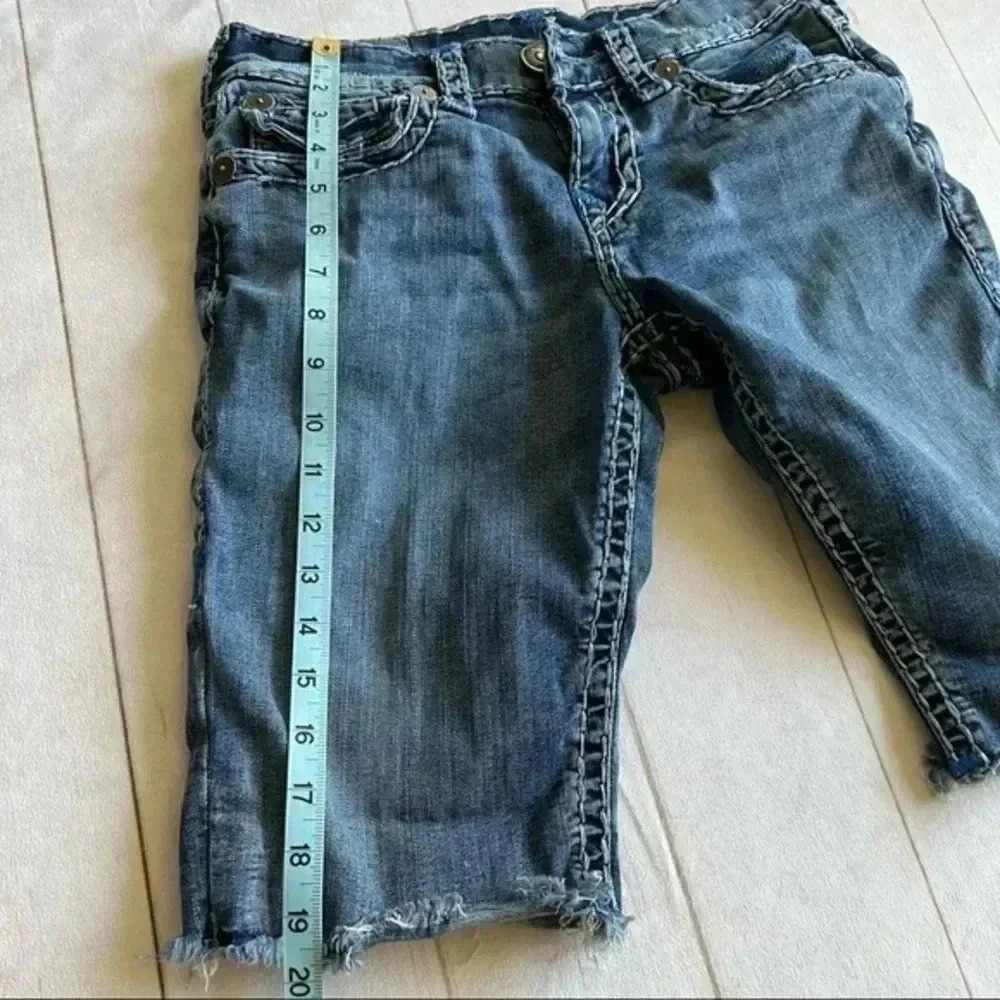 True Religion Men Ricky Straight Flap Super T Relaxed Cut Off Denim shor… - Picture 7 of 15